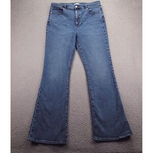 LOFT Jeans Size 31/12 The Slim Flare High Rise Medium Wash Stretch Denim